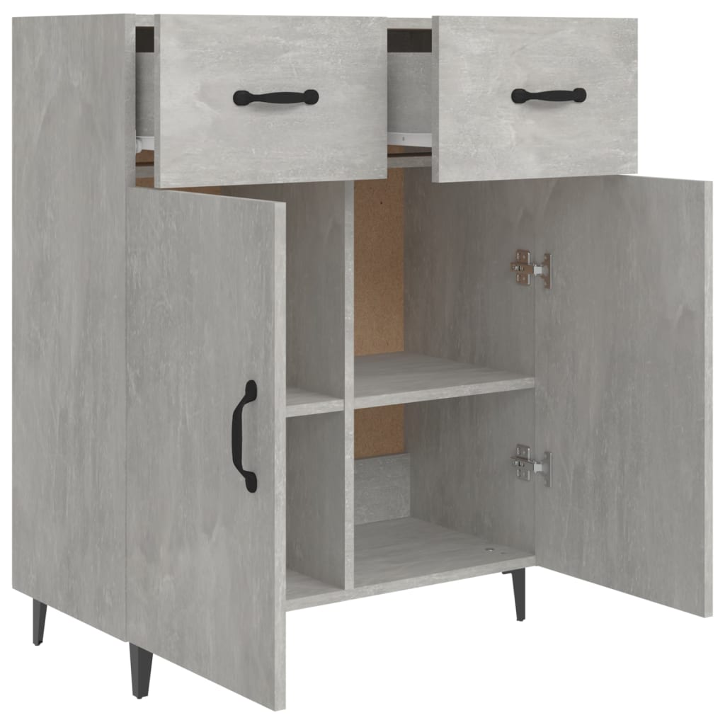 Skjenk betonggrå 69,5x34x90 cm konstruert tre