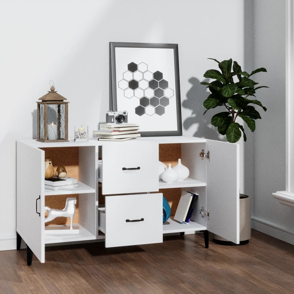 Skjenk hvit 100x36x60 cm konstruert tre