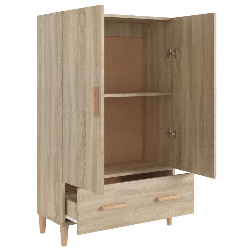 Highboard sonoma eik 70x31x115 cm konstruert tre