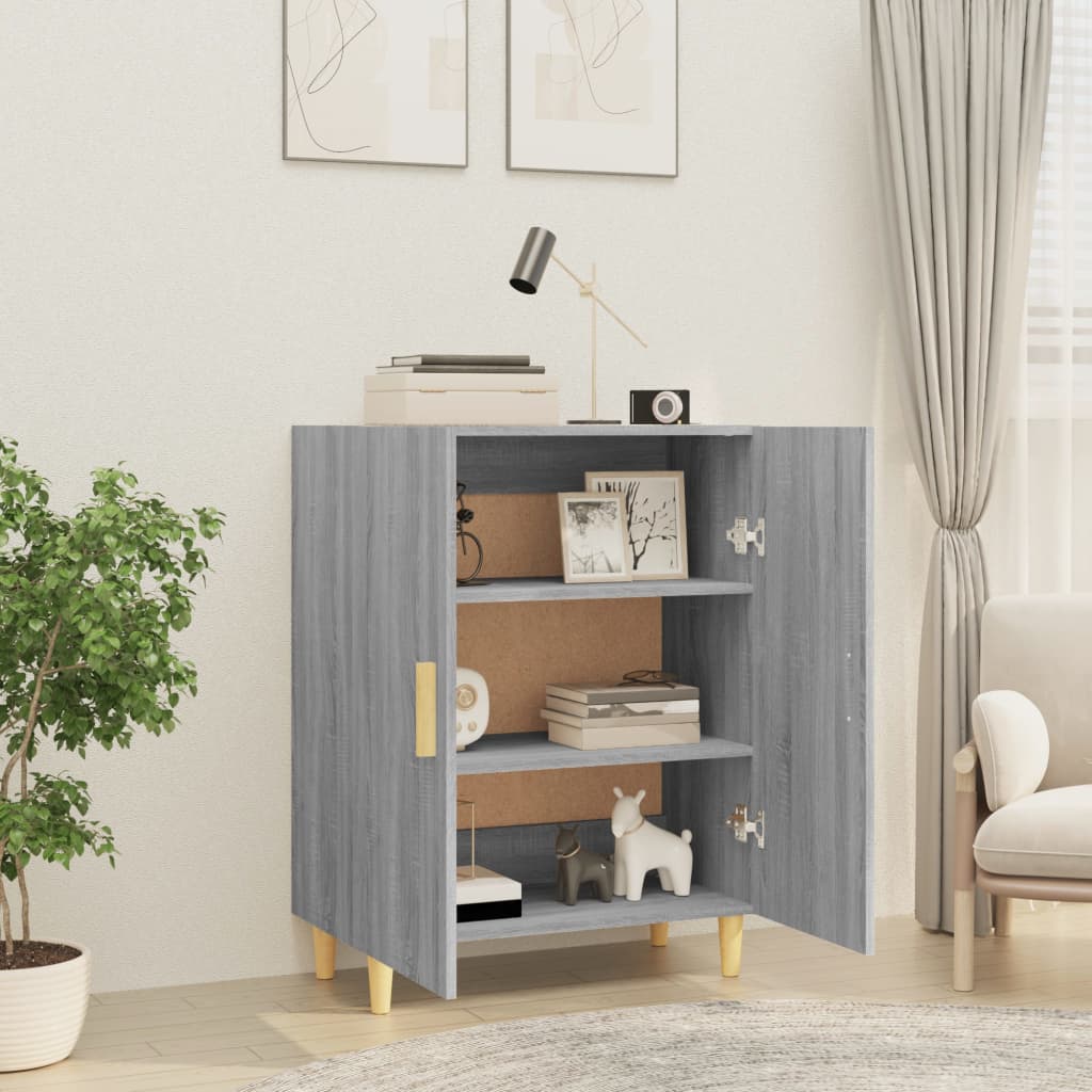Skjenk grå sonoma 70x34x90 cm konstruert tre