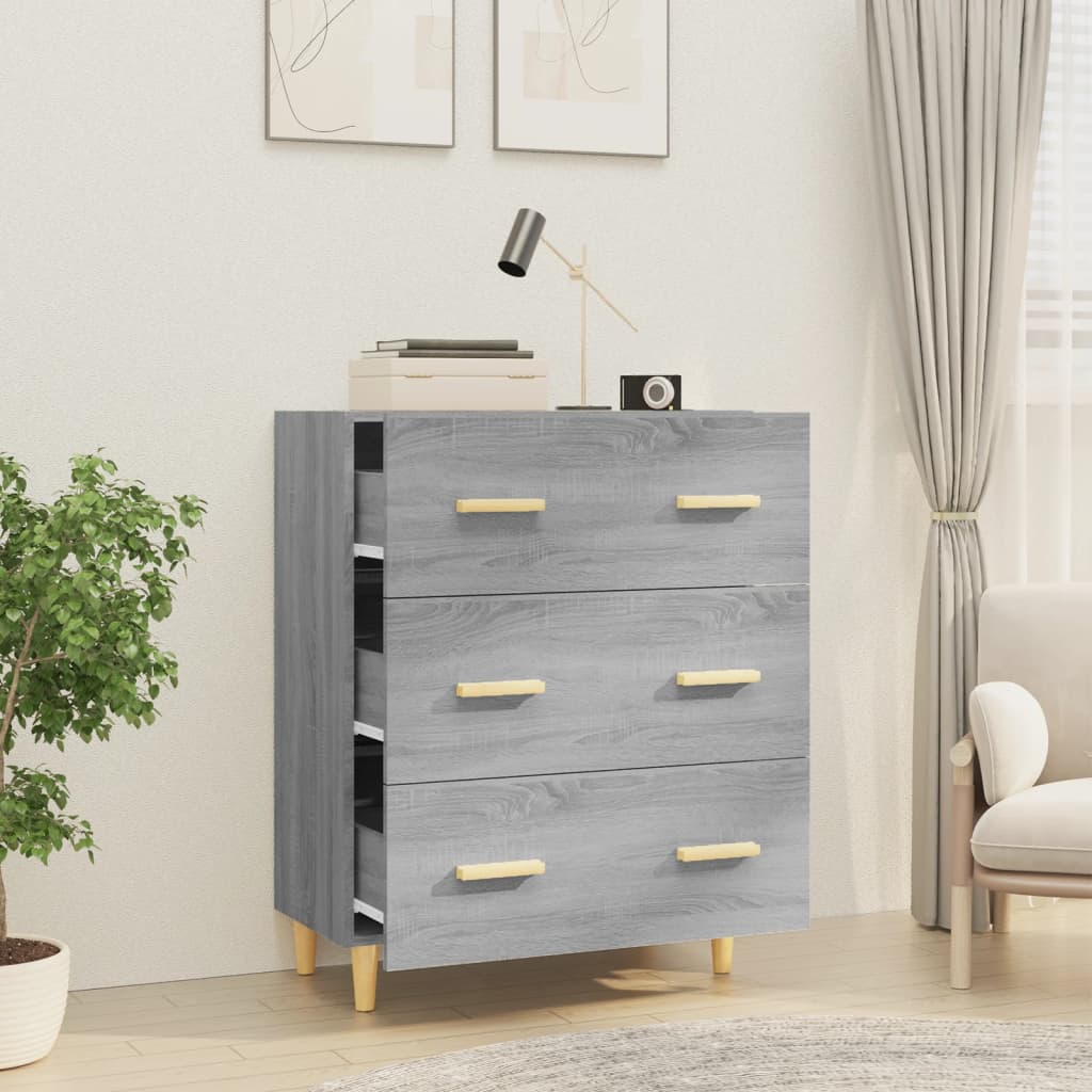 Skjenk grå sonoma 70x34x90 cm konstruert tre