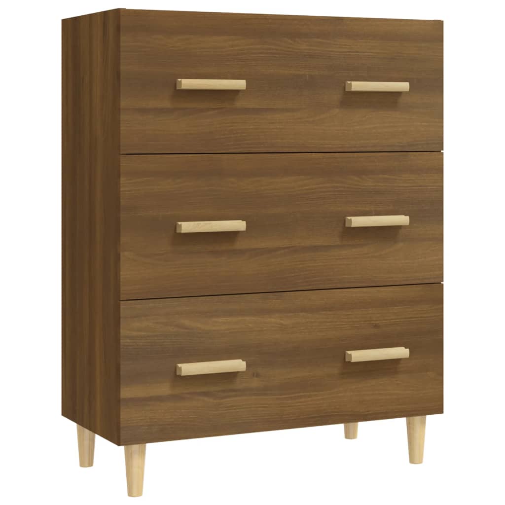 Skjenk brun eik 70x34x90 cm konstruert tre