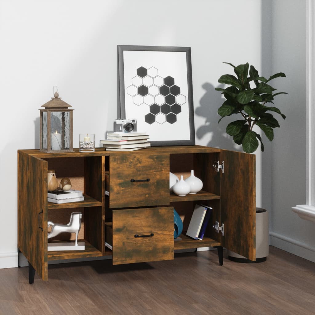 Skjenk røkt eik 100x36x60 cm konstruert tre