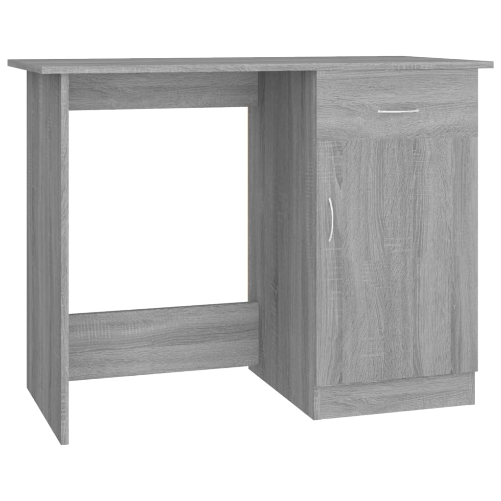 Skrivebord grå sonoma 100x50x76 cm konstruert tre