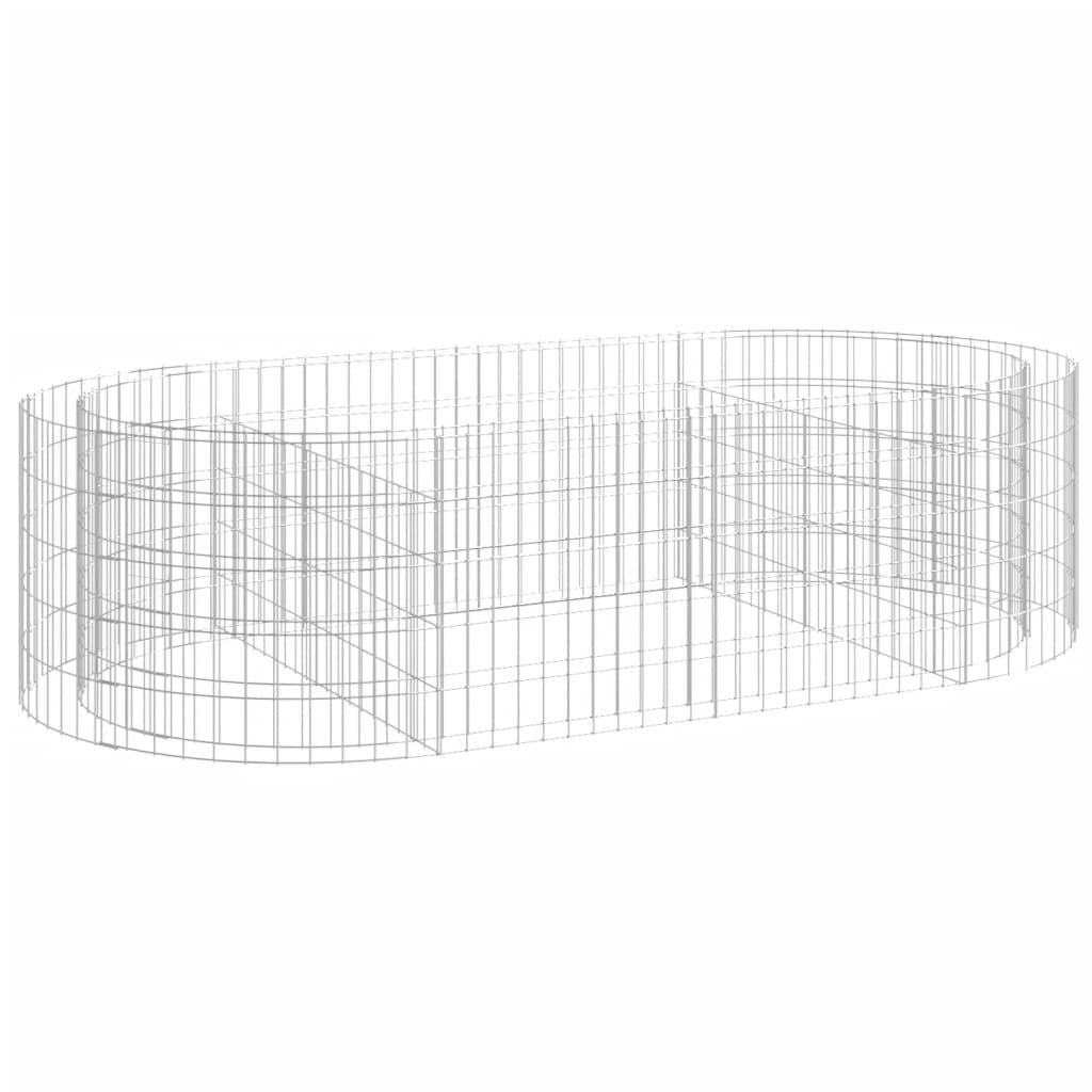 Gabion høybed galvanisert jern 200x100x50 cm