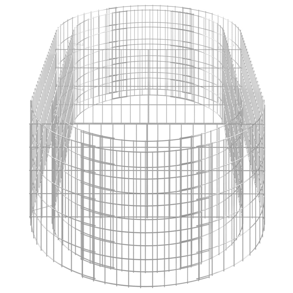 Gabion høybed galvanisert jern 200x100x50 cm