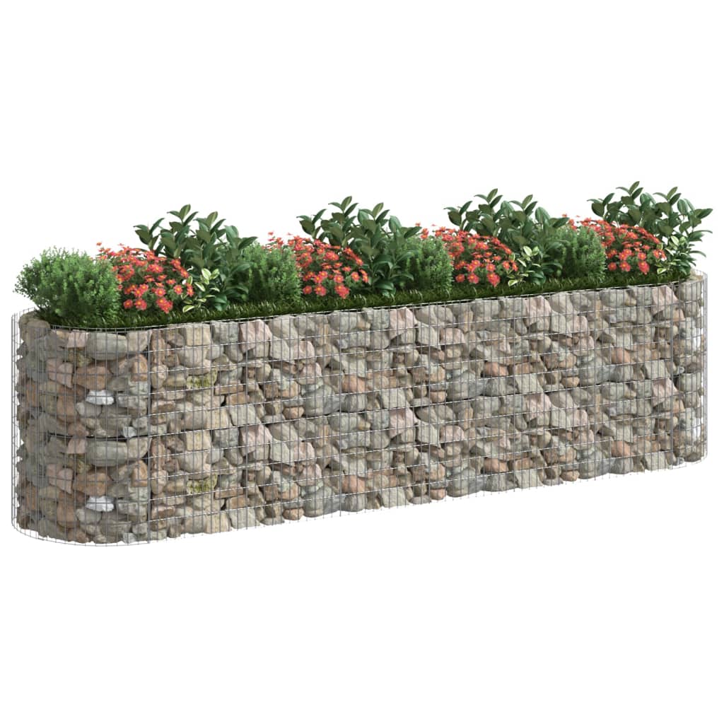 Gabion høybed galvanisert jern 400x100x100 cm
