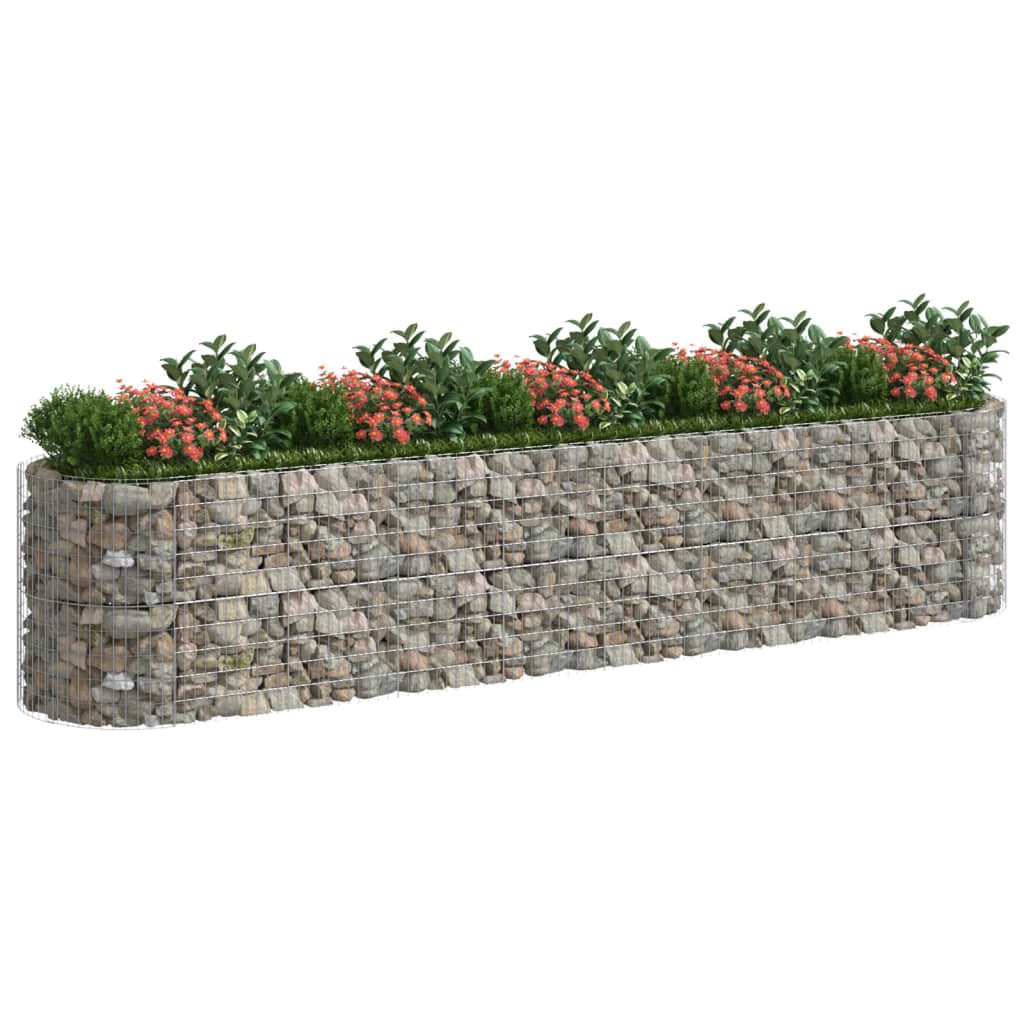Gabion høybed galvanisert jern 500x100x100 cm