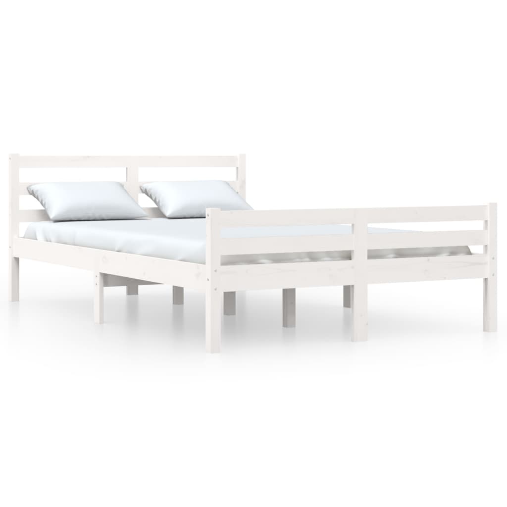 Sengeramme hvit heltre 135x190 cm Double
