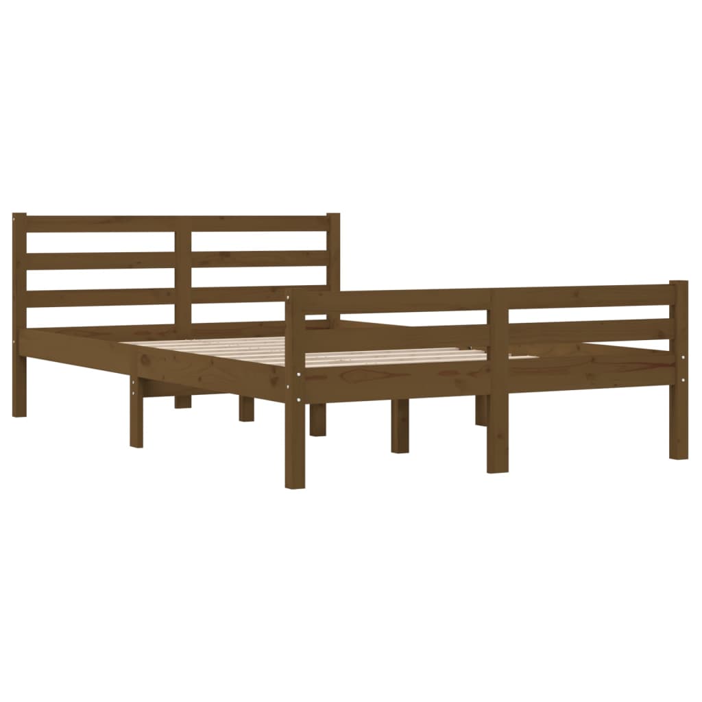 Sengeramme honningbrun heltre 150x200 cm King Size