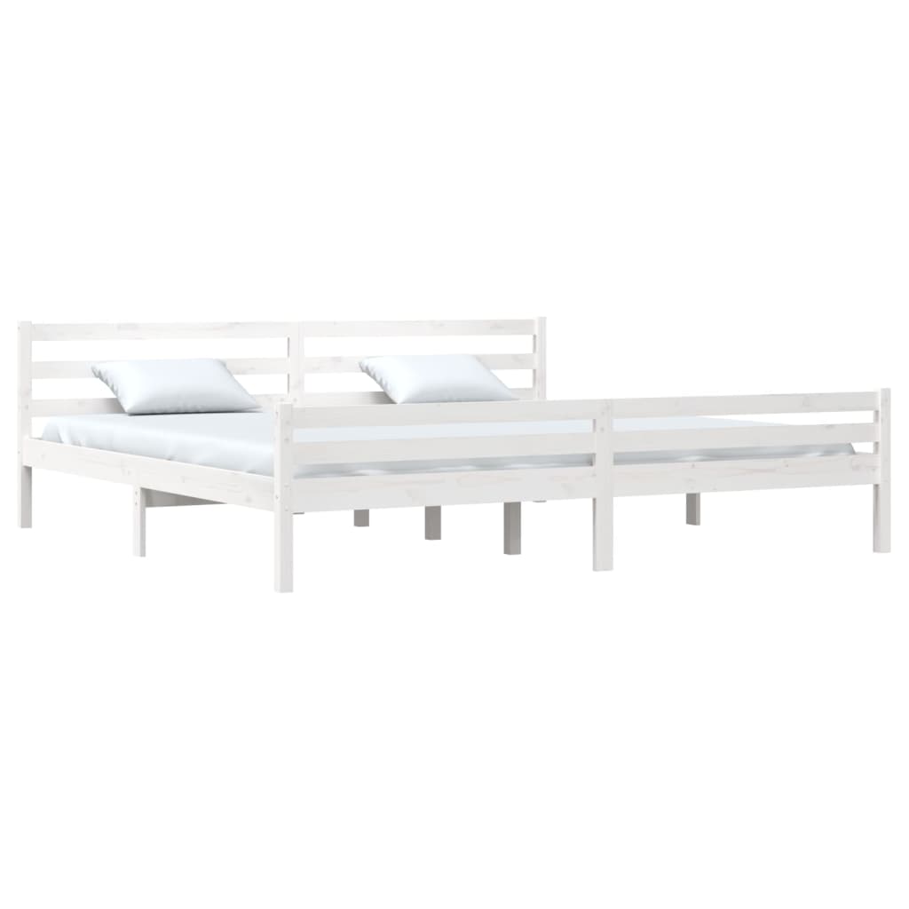 Sengeramme hvit heltre 200x200 cm