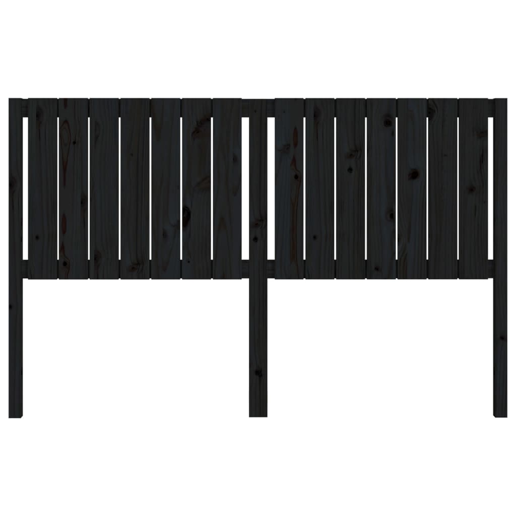 Sengegavl svart 165,5x4x100 cm heltre furu