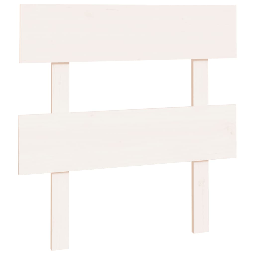 Sengegavl hvit 93,5x3x81 cm heltre furu