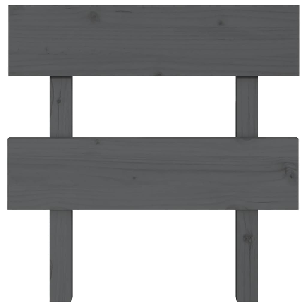 Sengegavl grå 93,5x3x81 cm heltre furu