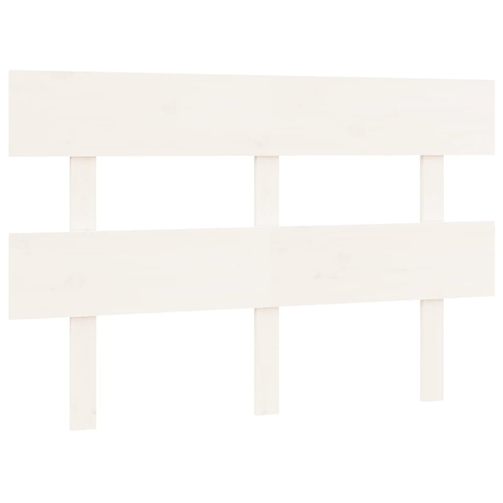 Sengegavl hvit 124x3x81 cm heltre furu