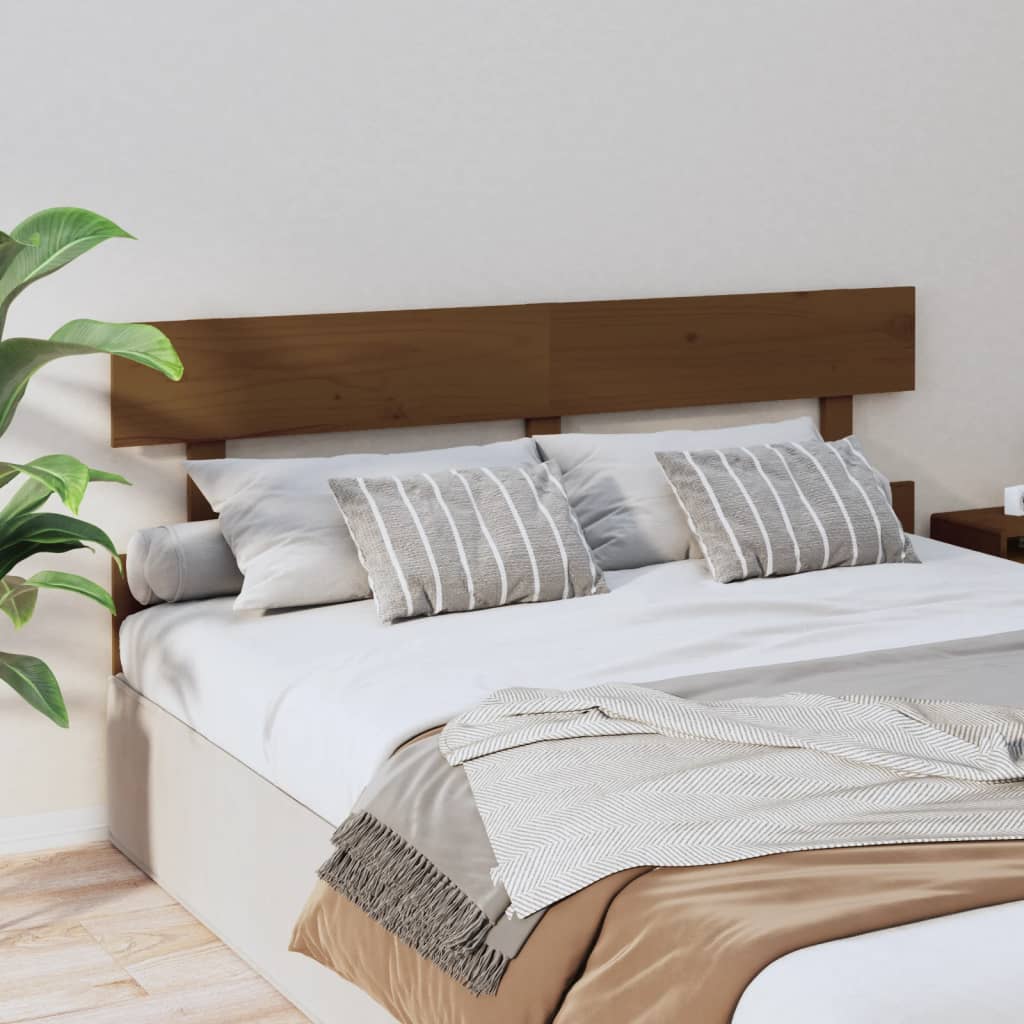 Sengegavl honningbrun 154x3x81 cm heltre furu