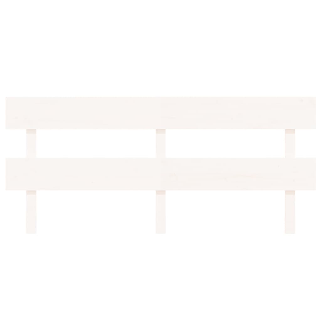 Sengegavl hvit 204x3x81 cm heltre furu