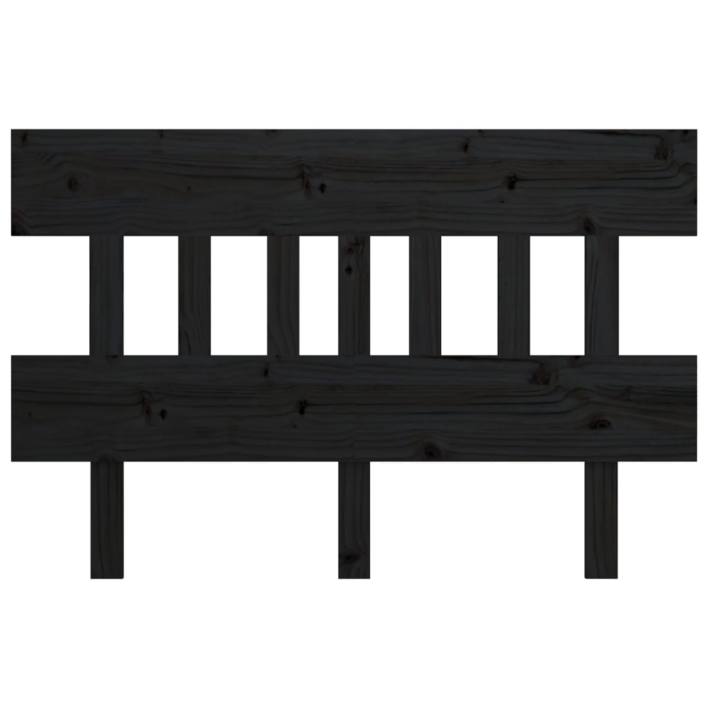 Sengegavl svart 163,5x3x81 cm heltre furu