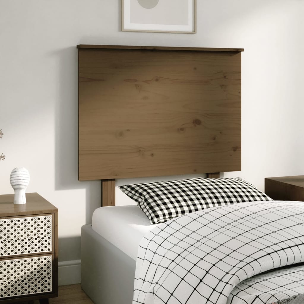 Sengegavl honningbrun 79x6x82,5 cm heltre furu