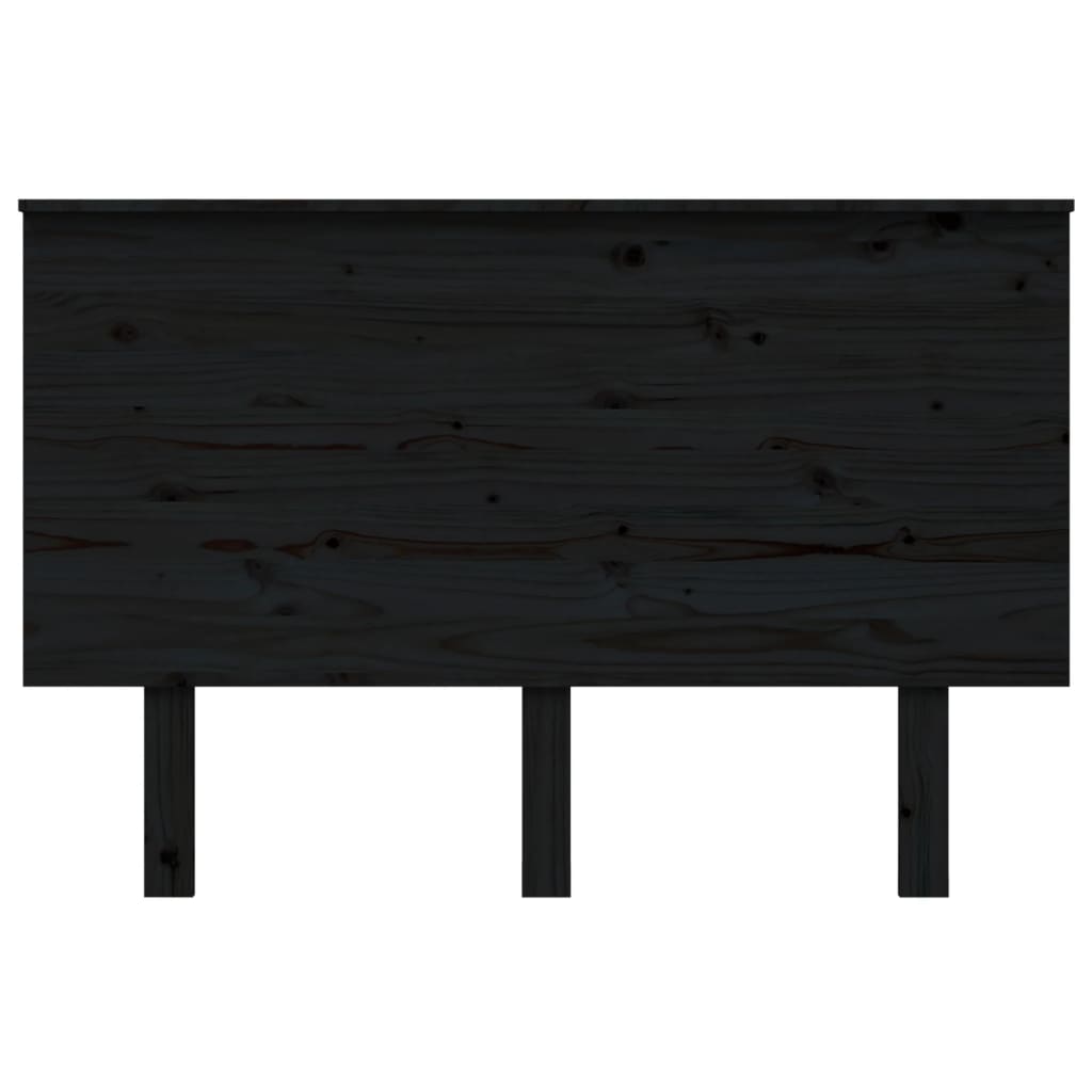 Sengegavl svart 124x6x82,5 cm heltre furu