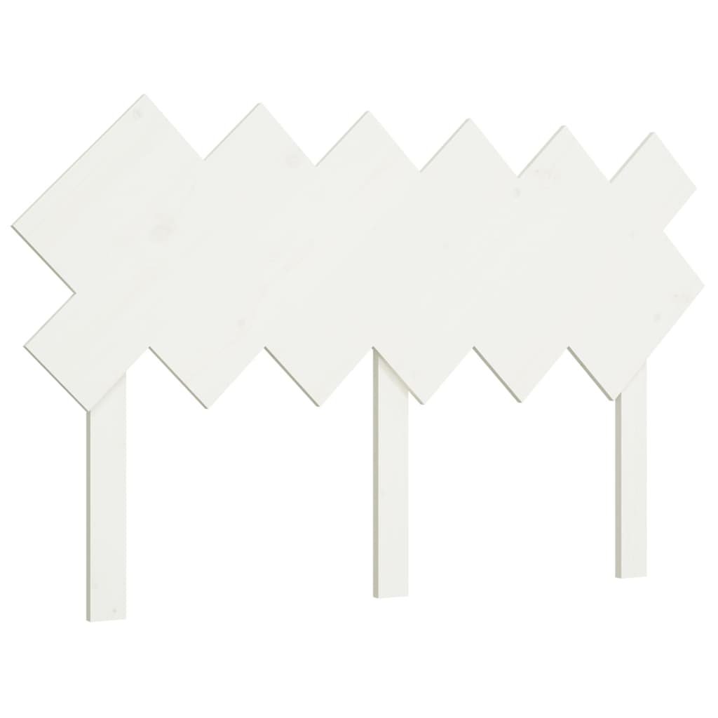 Sengegavl hvit 132x3x81 cm heltre furu