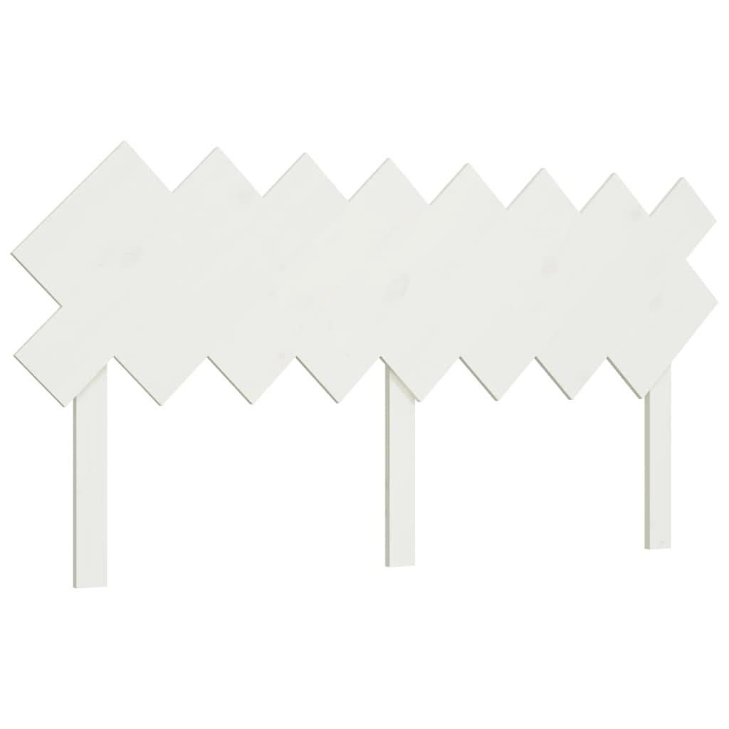 Sengegavl hvit 159,5x3x80,5 cm heltre furu