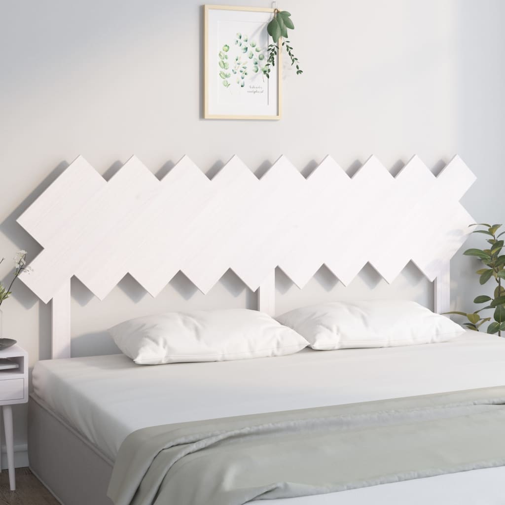 Sengegavl hvit 178x3x80,5 cm heltre furu
