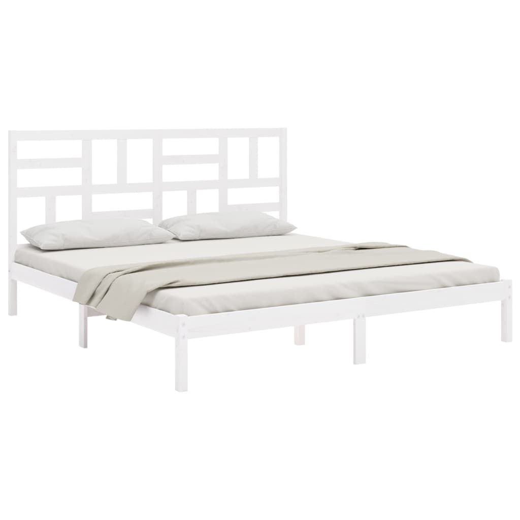 Sengeramme hvit heltre200x200 cm