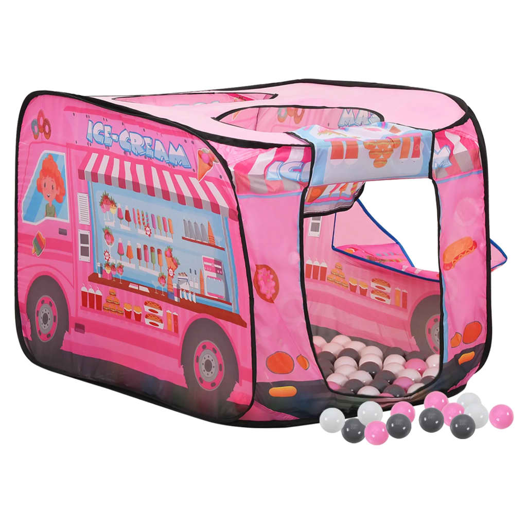 Leketelt med 250 baller rosa 70x112x70 cm