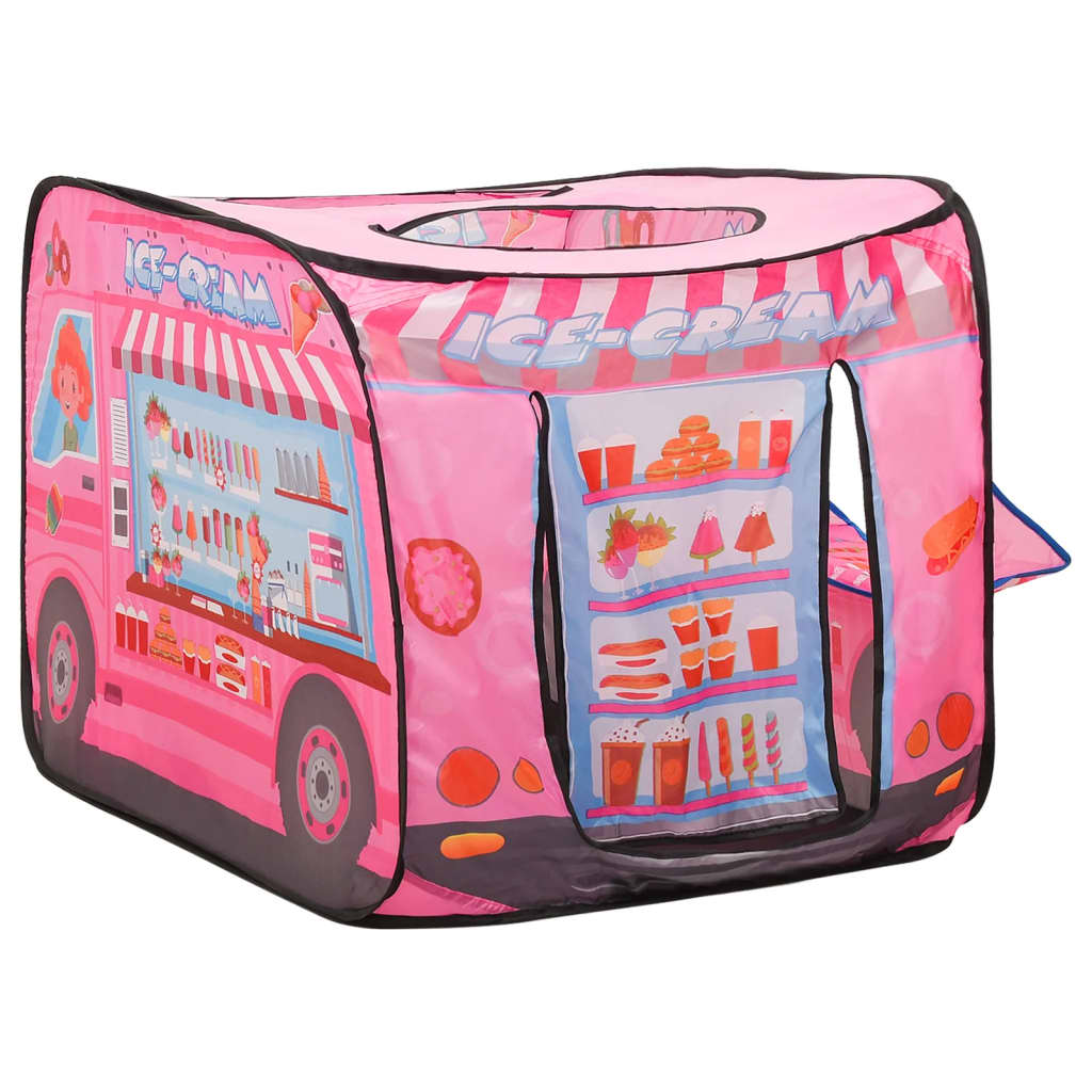 Leketelt med 250 baller rosa 70x112x70 cm