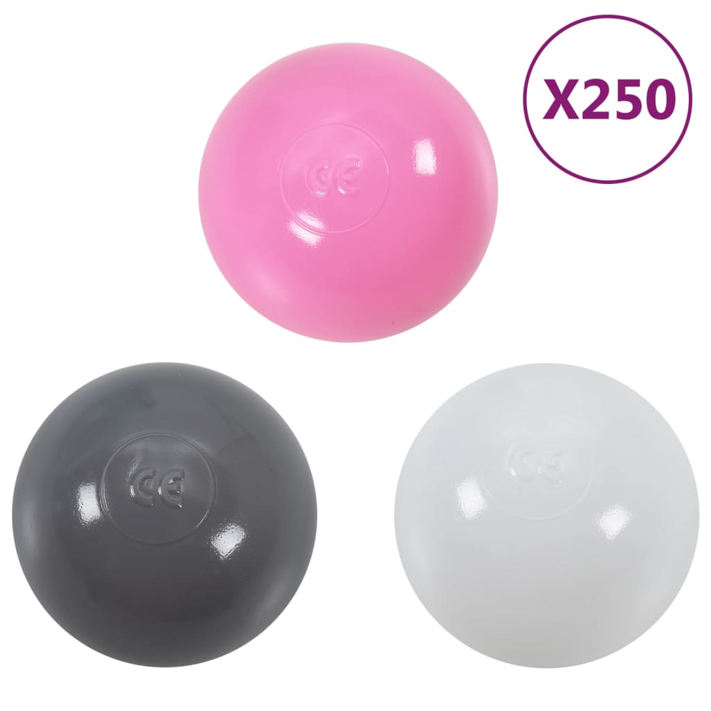 Leketelt med 250 baller rosa 70x112x70 cm