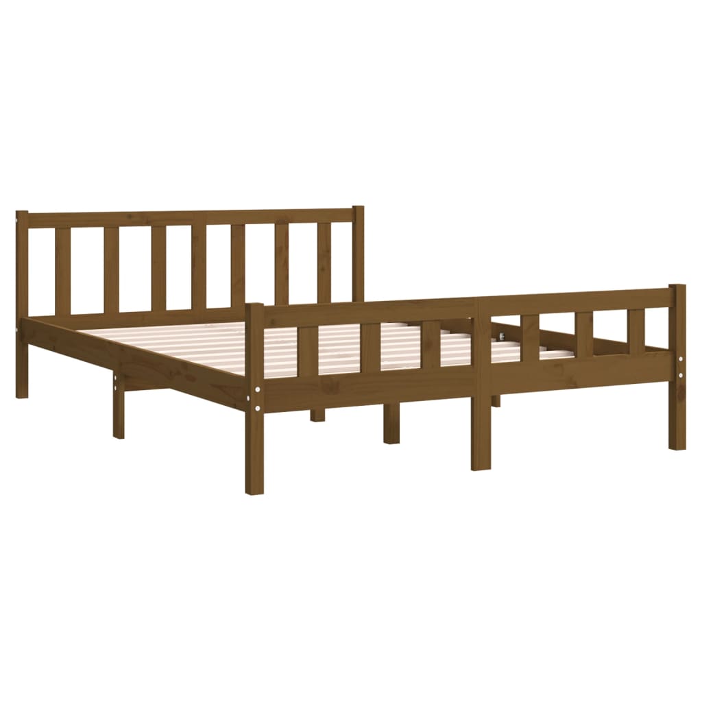 Sengeramme honningbrun heltre 120x200 cm