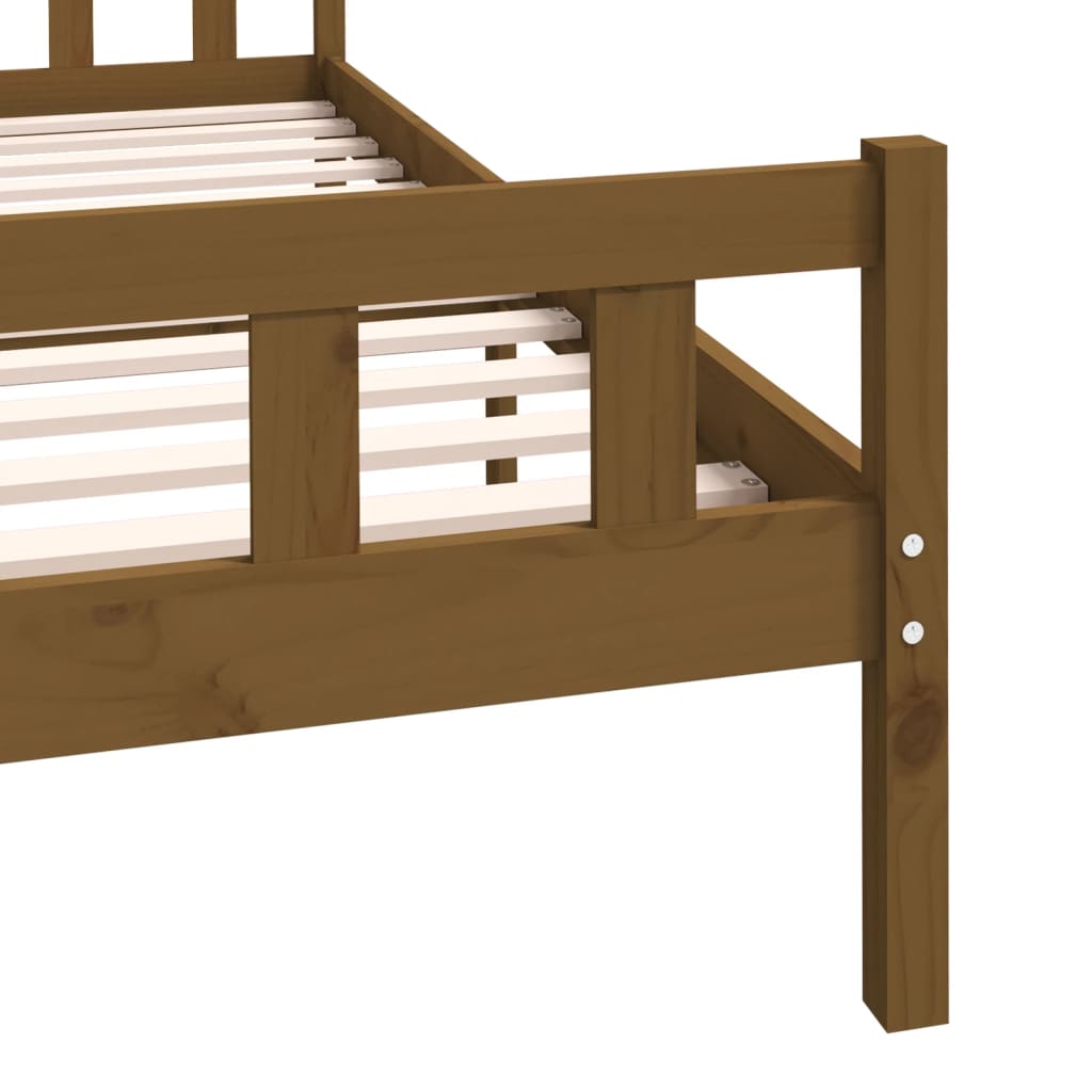 Sengeramme honningbrun heltre 120x200 cm