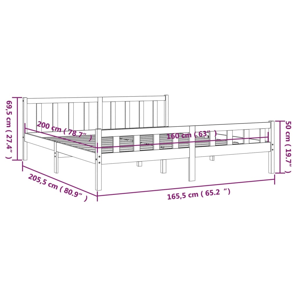 Sengeramme heltre 160x200 cm