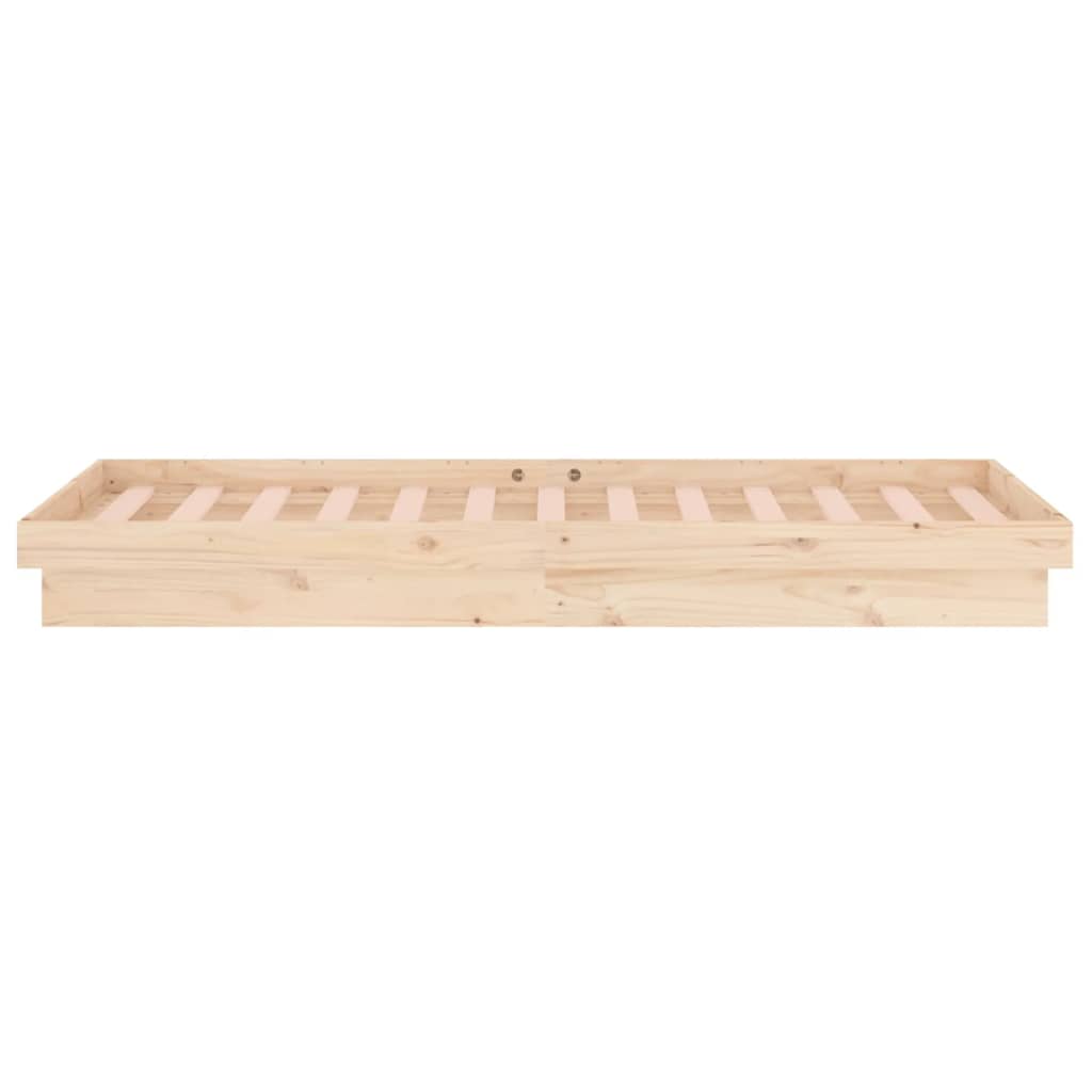 Sengeramme med LED 90x200 cm heltre
