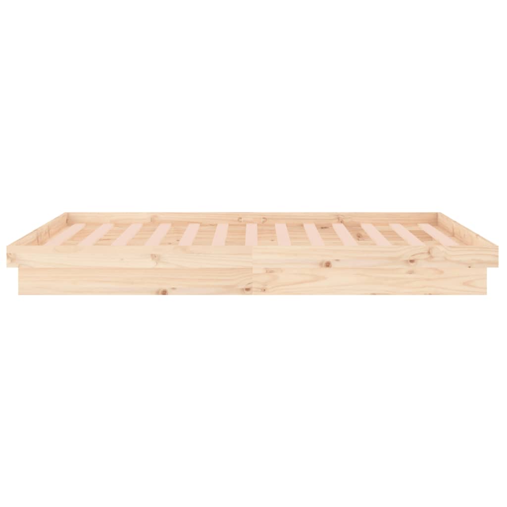 Sengeramme med LED 150x200 cm King Size heltre