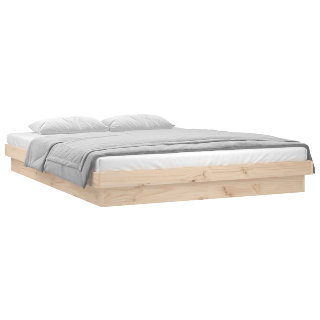 Sengeramme med LED 135x190 cm Double heltre