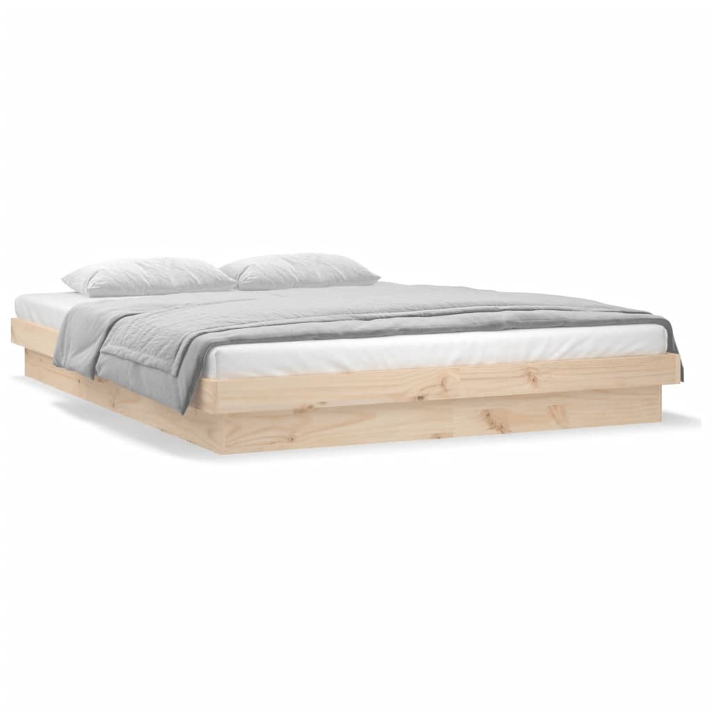 Sengeramme med LED 135x190 cm Double heltre