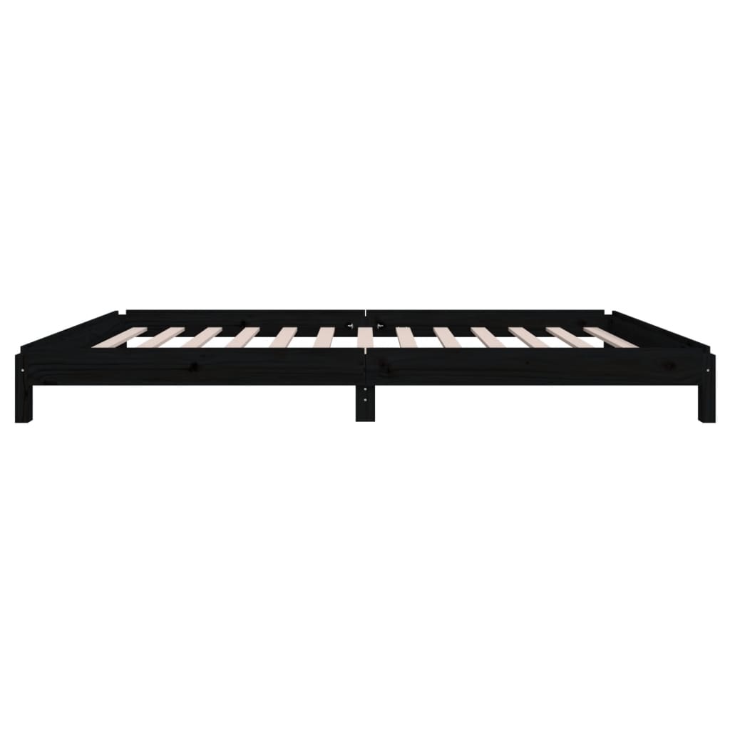 Stableseng svart 90x200 cm heltre furu
