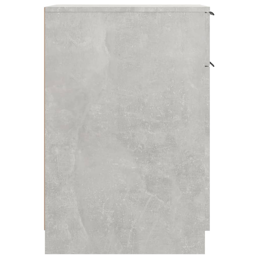 Skrivebordskap betonggrå 33,5x50x75 cm konstruert tre