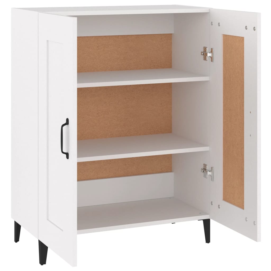 Skjenk hvit 69,5x34x90 cm konstruert tre