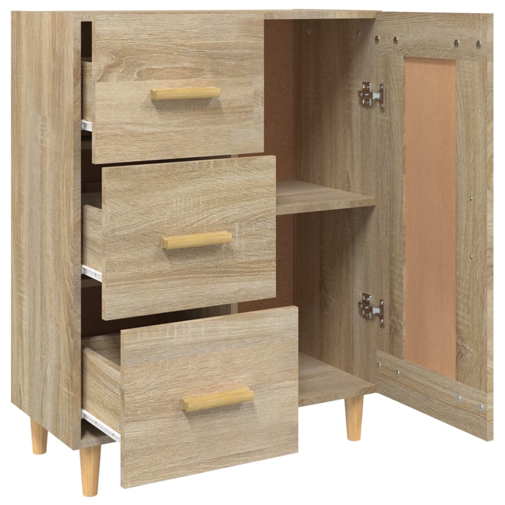 Skjenk sonoma eik 69,5x34x90 cm konstruert tre