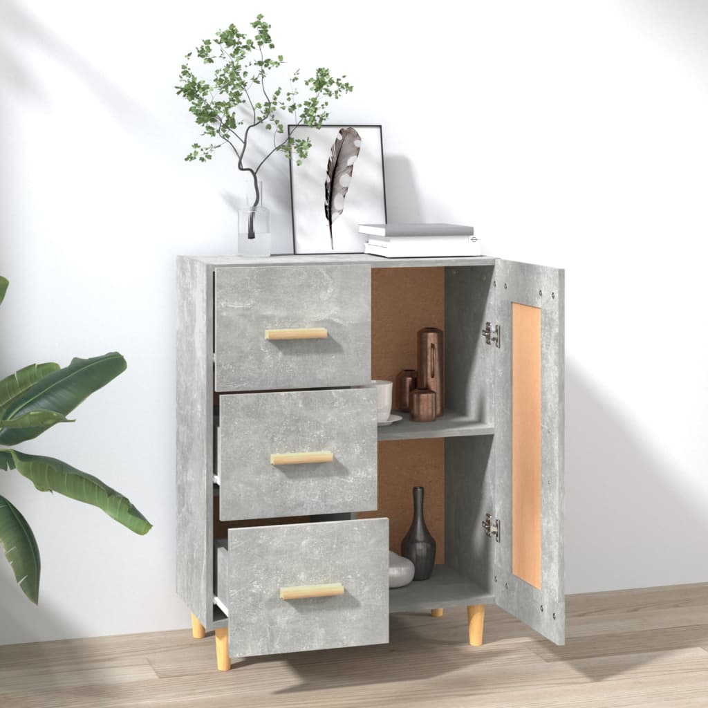 Skjenk betonggrå 69,5x34x90 cm konstruert tre