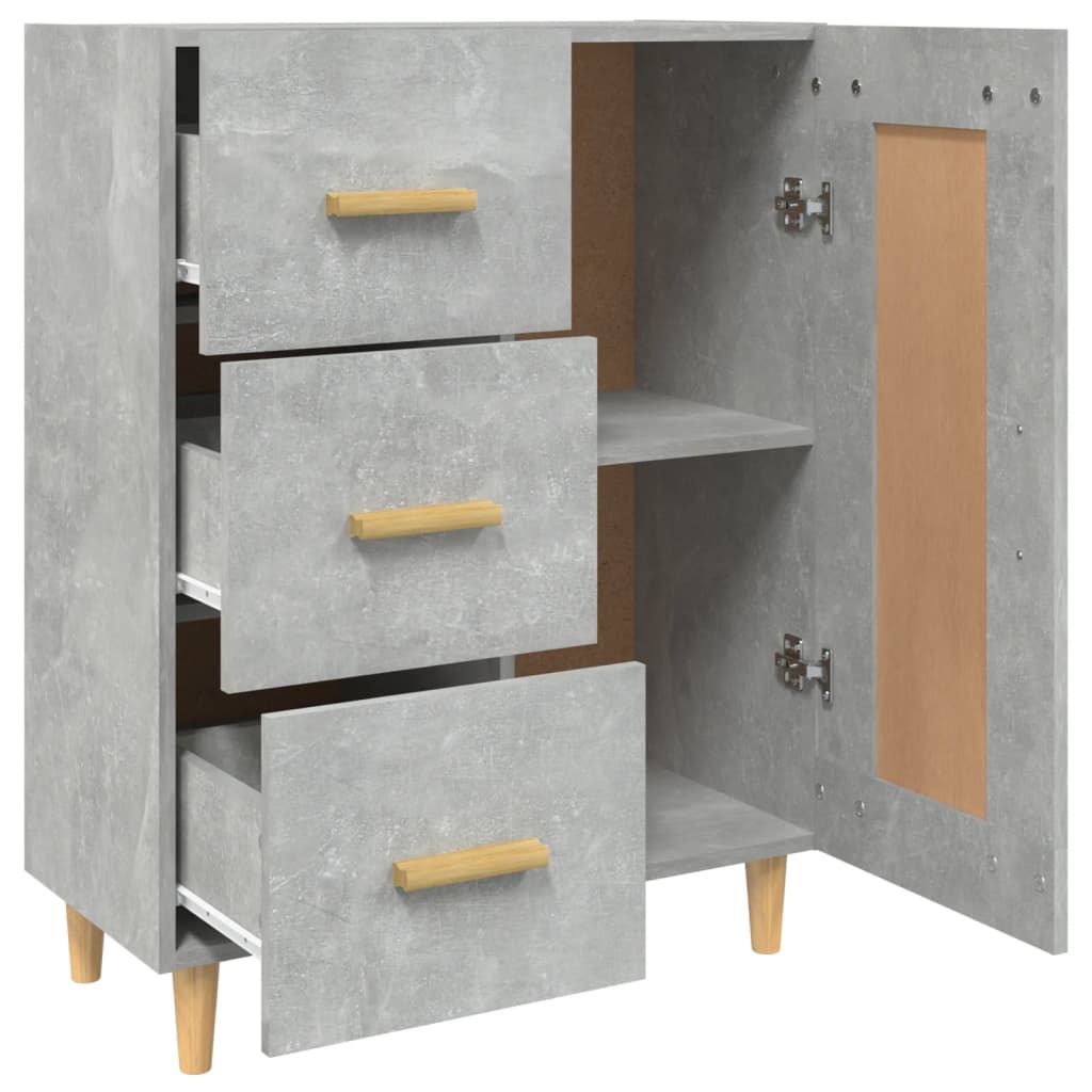 Skjenk betonggrå 69,5x34x90 cm konstruert tre