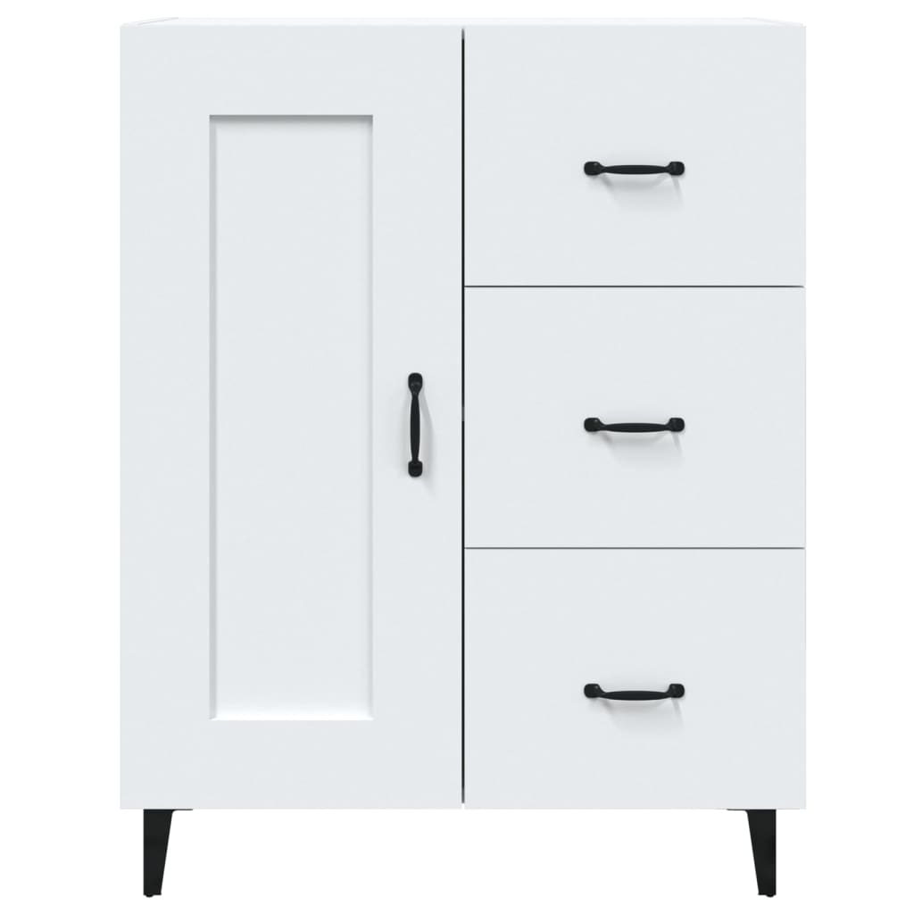 Skjenk hvit 69,5x34x90 cm konstruert tre