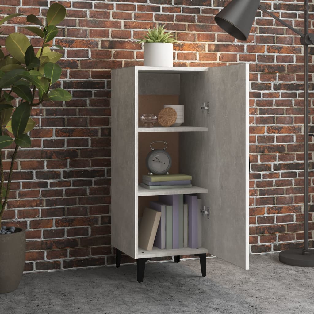 Skjenk betonggrå 34,5x34x90 cm konstruert tre