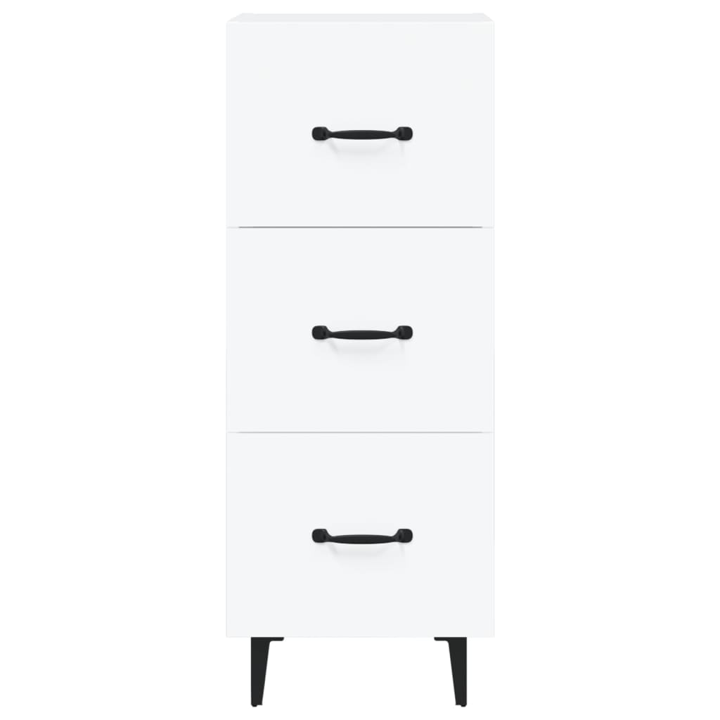 Skjenk hvit 34,5x34x90 cm konstruert tre