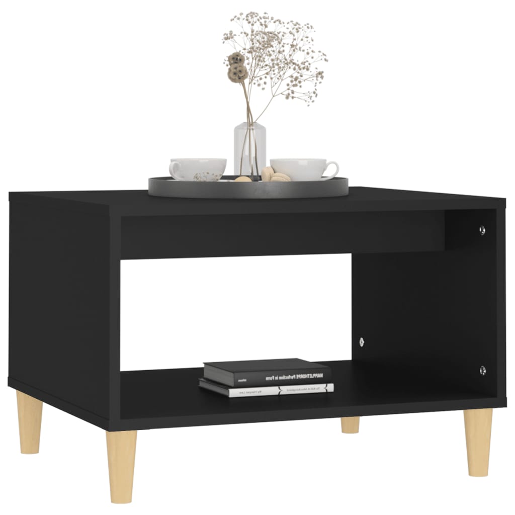 Salongbord svart 60x50x40 cm konstruert tre