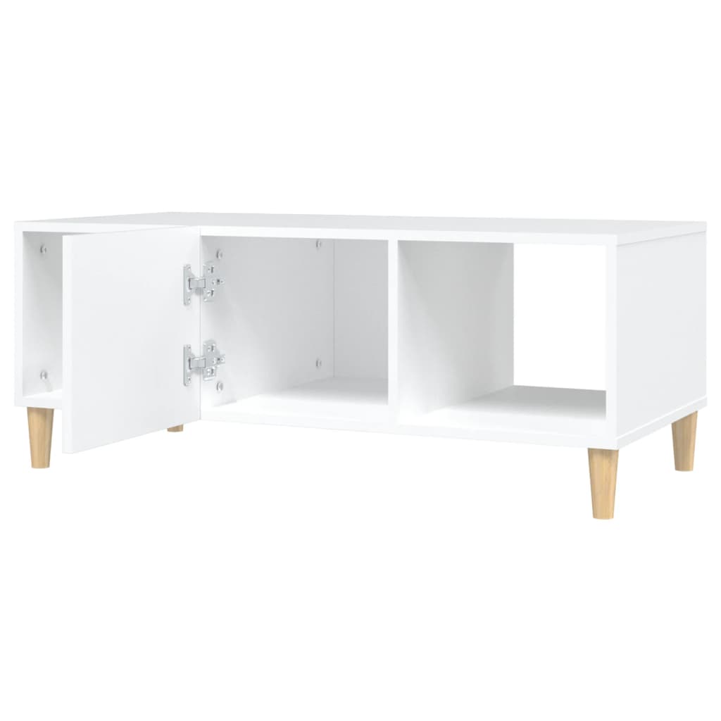 Salongbord hvit 102x50x40 cm konstruert tre