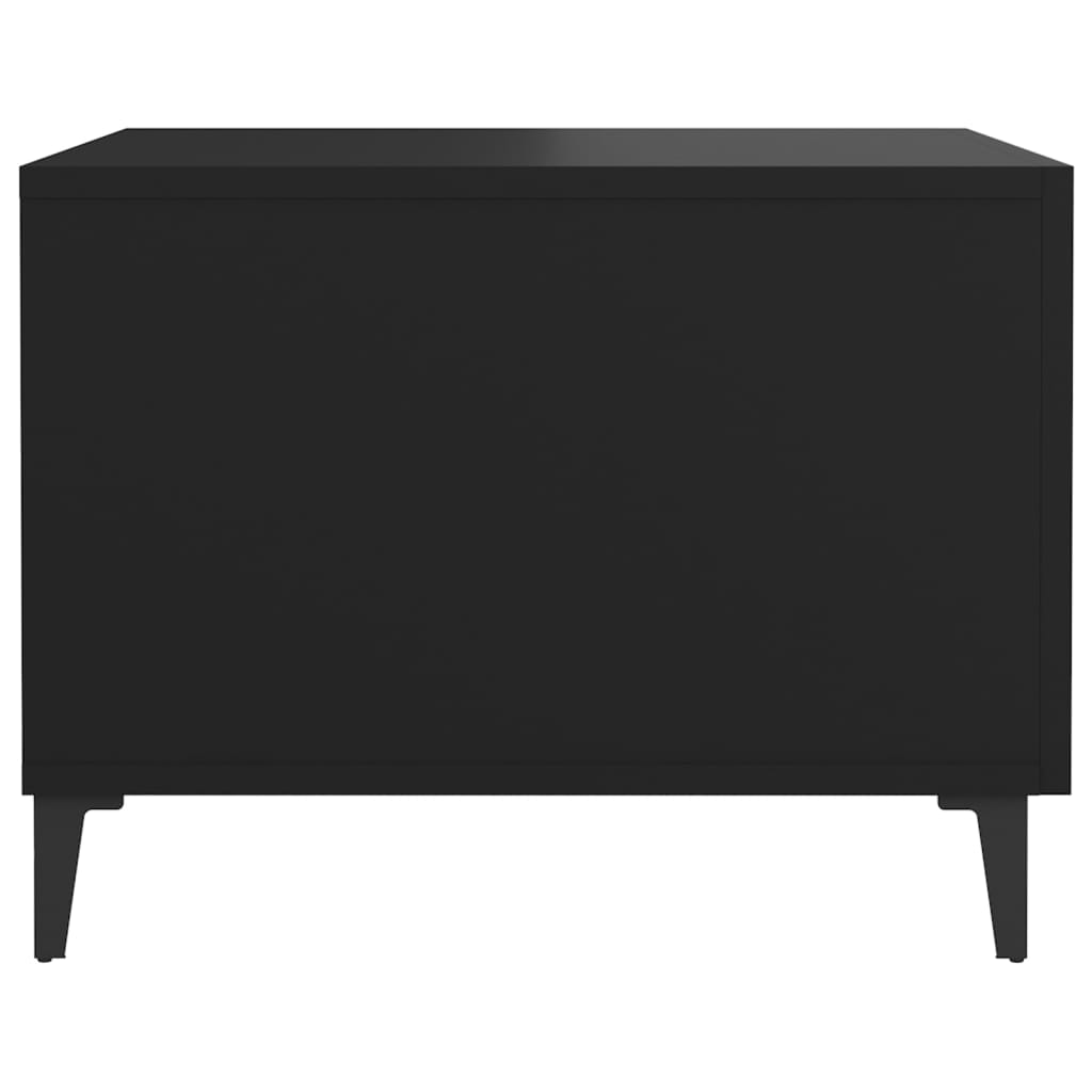 Salongbord med metallben 2 stk svart 50x50x40 cm